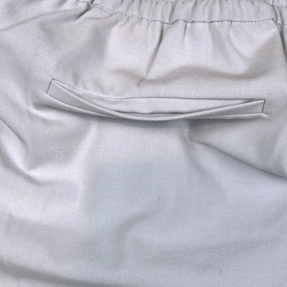 AllSaints Aleida Tri Shorts Women's 10 Powder Blue Pleated Trouser Coastal Beach